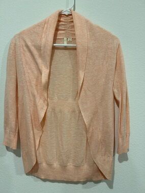 Frenchi Peach Open-Front Lightweight Women's Cardigan